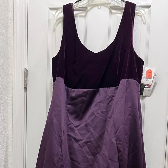 zum zum by Niki Livas Dresses | Purple Velvet Top Satin, Bottom, Width Material to Make The Dress Fluffy | Color: Purple | Size: 18 | Jinx2971'S